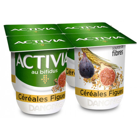 Yaourts  Activia Danone Figues Céréales 4x110g