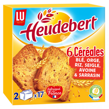 Biscottes aux 6 Céréales Heudebert LU 300grs
