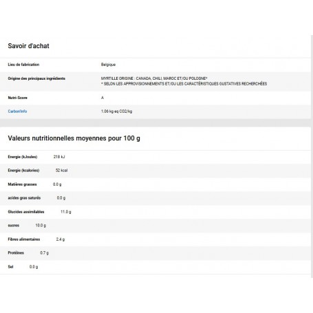 MYRTILLES SURGELEES 650G