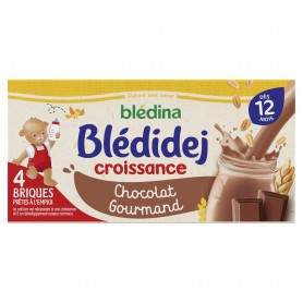BLEDINA BLEDIDEJ Croissance Chocolat Gourmand 4x250ml Dès 12 mois