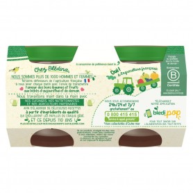 BLEDINA POTS FRUITS Pommes Pruneaux 4x130g Dès 4/6 mois