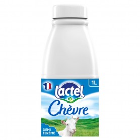 lait  chèvre demi-écrémé LACTEL UHT bouteille 1L