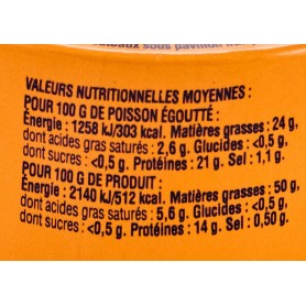 Miettes de thon à l'huile de tournesol - PECHEURS DE FRANCE - 80g