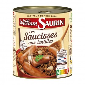 WILLIAM-SAURIN- SAUCISSES LENTILLES 840g