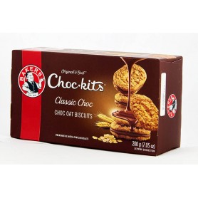 Biscuits d'avoine croustillant fourrés chocolat - BAKERS - 200g