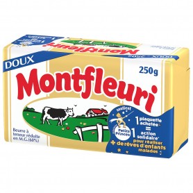 MONTFLEURI BEURRE DOUX ALLEGE 60%MG PLAQUETTE 250G