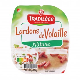 LARDONS VOLAILLE NATURE 2X75G