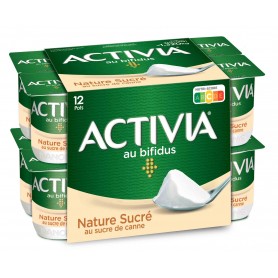 Yaourt nature sucré x12 - ACTIVIA - 1,32kg
