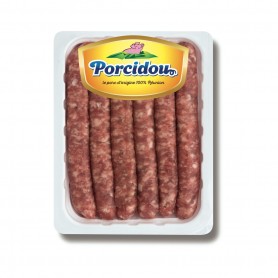 BARQUETTE CHIPOLATA NATURE X6 330G PORCIDOU