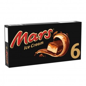 Mars glace nappée de caramel (16%), enrobage cacao (31%) 6 barres 297ml 240g
