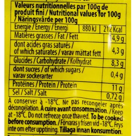 SAUCISSES POULET FROMAGE X10 DOUX 340GR