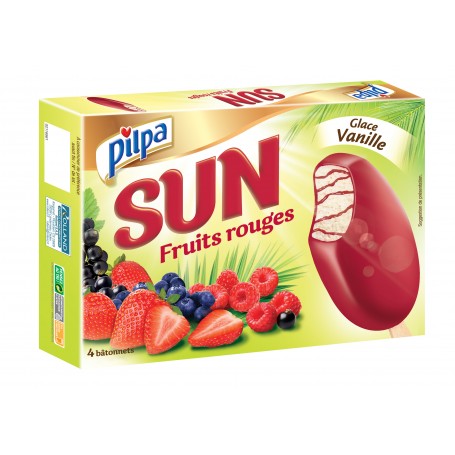 Batonnets sun fruits rouges x4 - PILPA - 312g