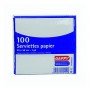 Serviette blanc 30x30cm 1 pli x100