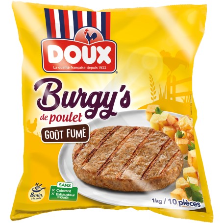 Burgy's de poulet goût fumé - DOUX - 1kg