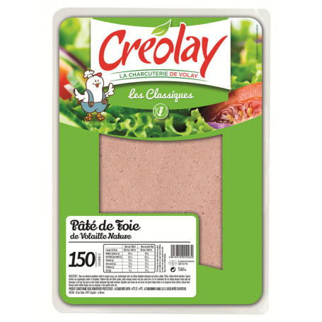 Paté de foie volaille nature - CREOLAY - 150g