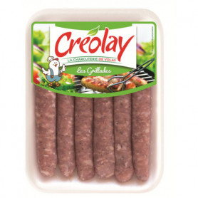 Chipolatas volaille nature x6 - CREOLAY - 265G