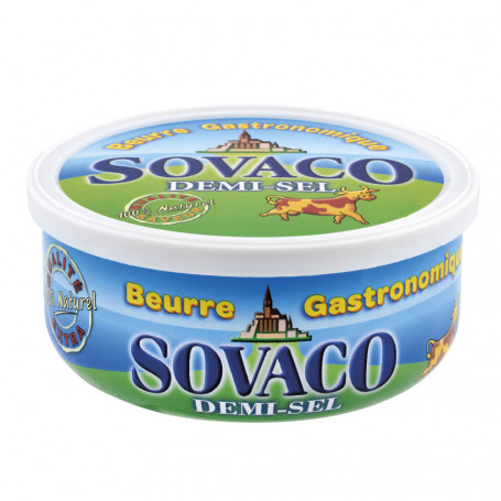 BEURRE PASTEURISE DEMI SEL 250g SOVACO