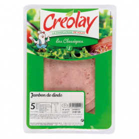 Jambon de dinde 5 tranches - CREOLAY - 150g