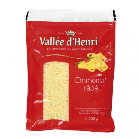 Emmental rapé - VALLEE D'HENRI - 200g