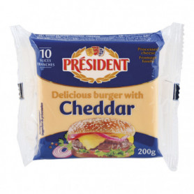 Tranches Cheddar x10 - PRESIDENT - 200g