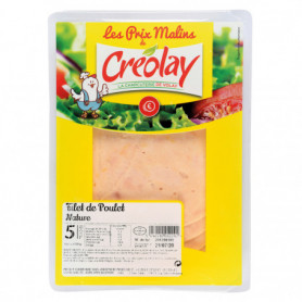 Filet de poulet nature 5 tranches - CREOLAY - 150g