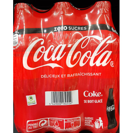 COCA COLA ZERO PET 6x50CL