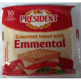 Tranches Emmental x10 - PRESIDENT - 200g