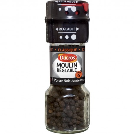 moulin réglable poivre noir grains