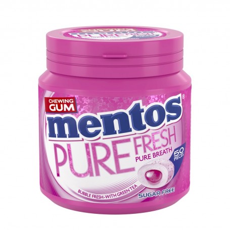 Chewing-gums Mentos Pure Fresh Bubble Fresh sans sucres 50 dragées - 100g