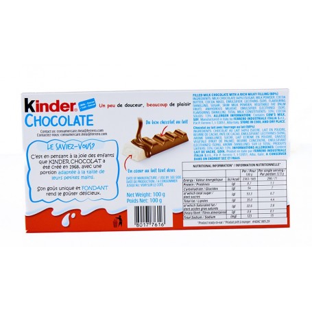 Chocolat - KINDER - 100g