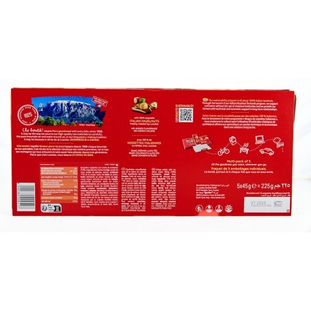 Gaufrettes croustillantes crème de noisette - LOACKER - 5x45g