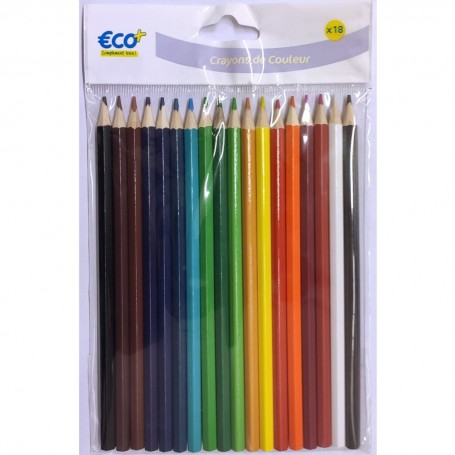 18 CRAYONS COULEUR ECO+