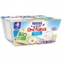 NESTLE P'TIT ONCTUEUX BIO Nature au Sucre de Canne 4x90g
