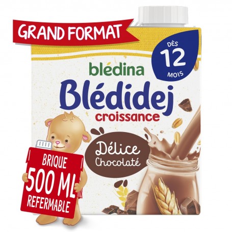 BLEDINA BLEDIDEJ Croissance Délice Chocolaté 500ml Dès 12 mois