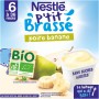 NESTLE P'tit Brassé BIO Poire Banane 4 x 90g - Dès 6 mois