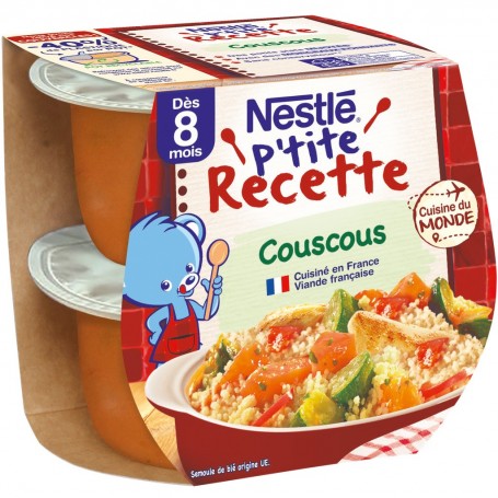 NESTLE PTITE RECETTE Couscous - 2 x 200g - Dès 8 mois