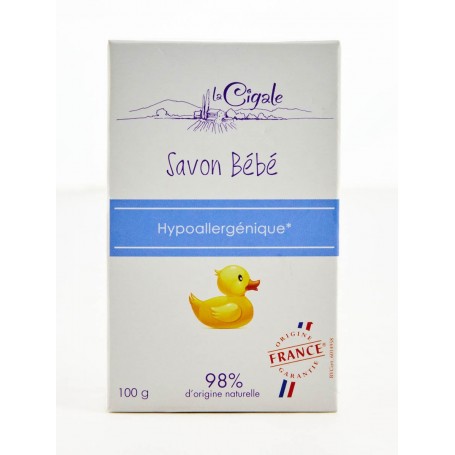 Savon bébé hypoallergénique - LA CIGALE - 100g