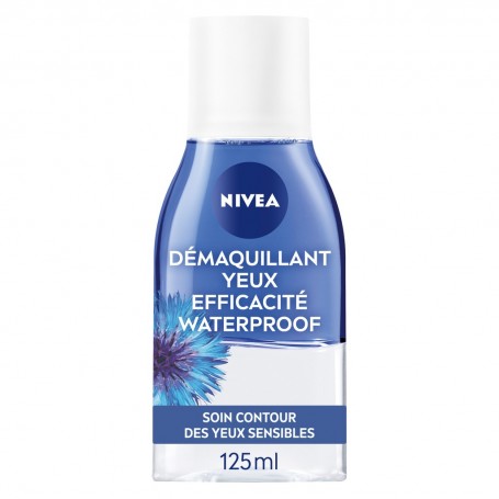 Démaquillant Yeux biphase Waterproof au Bleuet NIVEA le flacon de 125ml