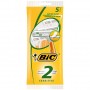 BIC 2 Sensitive Rasoirs Jetables pour Homme - Pochette de 5