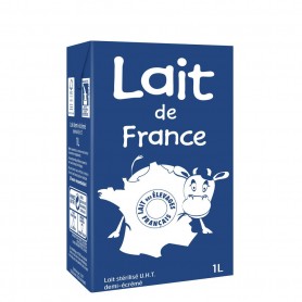 Lait demi-écrémé Lait de France UHT brique taille basse 1L