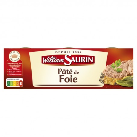 WILLIAM SAURIN - PATE DE FOIE 1/10 X 3