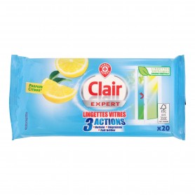LINGETTES VITRES 3EN1 CITRON X 20(1061675)