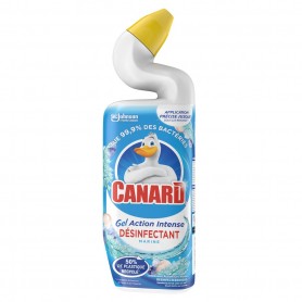 Canard® Gel Action Intense, nettoyant et désinfectant pour toilettes, 750 ml, parfum Marine, tue 99,9 % des bactéries présentes