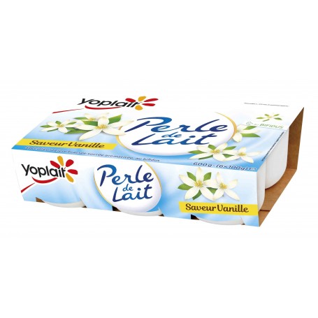 Yaourt vanille x6 - PERLE DE LAIT - 600g