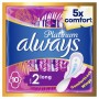 Always Platinum Long (taille 2) Serviettes Avec Ailettes 10 Serviettes