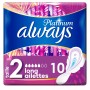 Always Platinum Long (taille 2) Serviettes Avec Ailettes 10 Serviettes