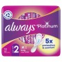 Always Platinum Long (taille 2) Serviettes Avec Ailettes 10 Serviettes