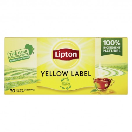 Lipton Yellow Label Thé Noir Origine Kenya 30 sachets