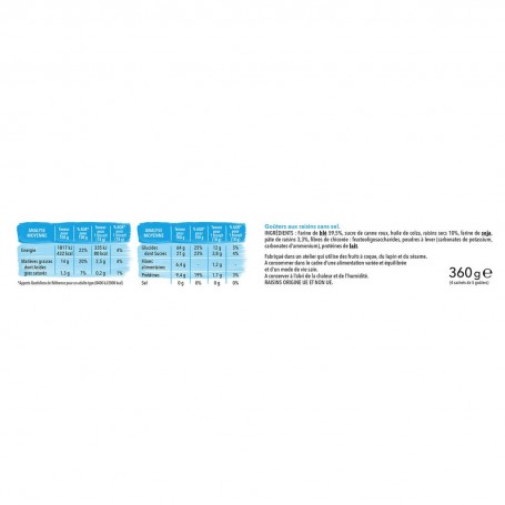 GOUTERS AUX RAISINS 360 GR