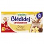 BLEDINA BLEDIDEJ Croissance Choco-Vanille 4X250ml Dès 12 mois